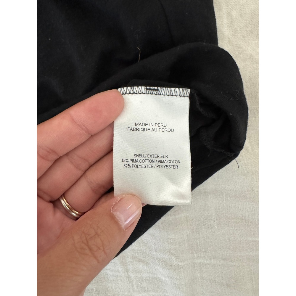 Helmut Lang Black Draped Pima Cotton Blend Tank Top Large - Picture 7 of 7